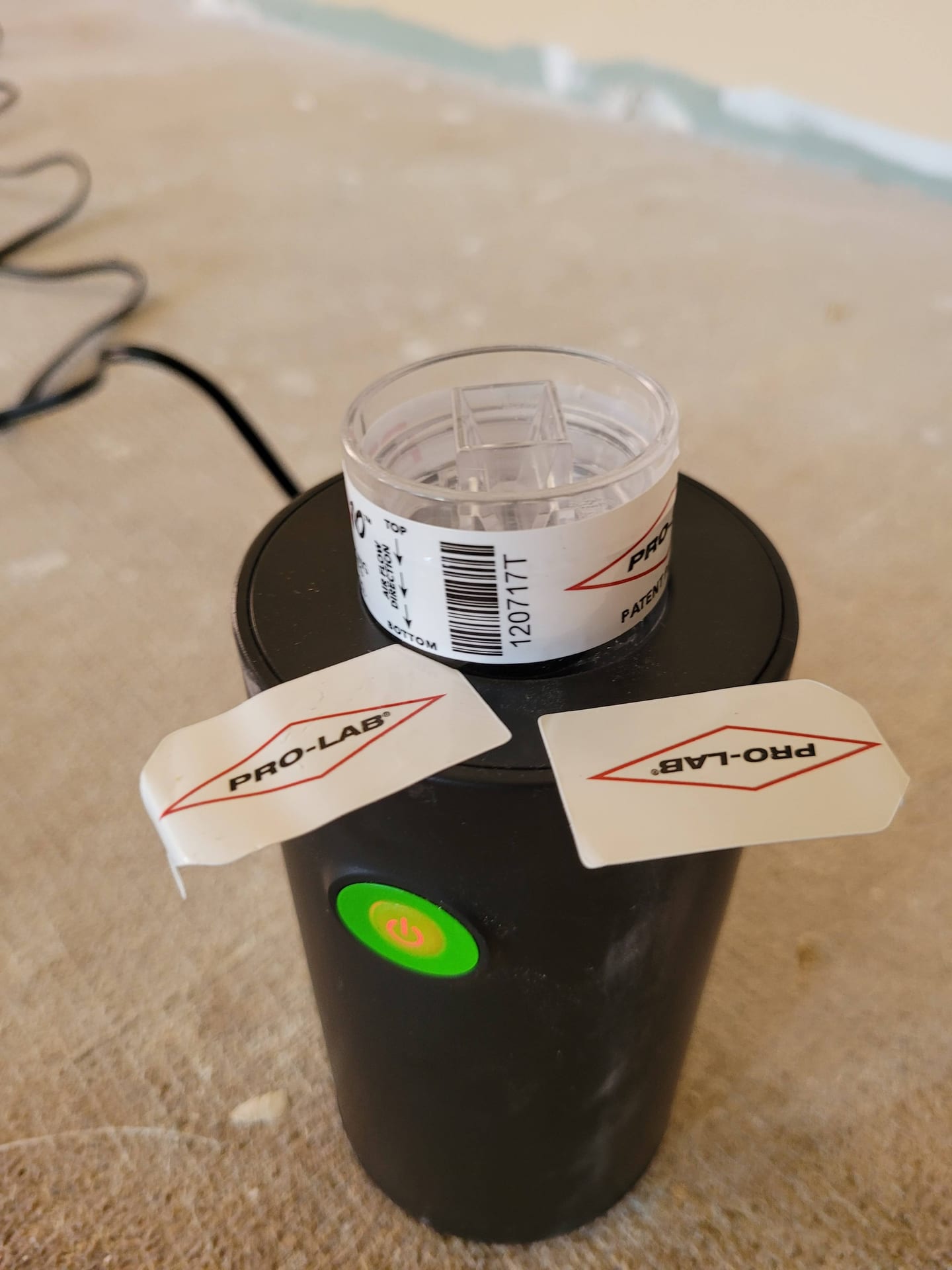 Air-O-Cell cassette testing indoor spore counts