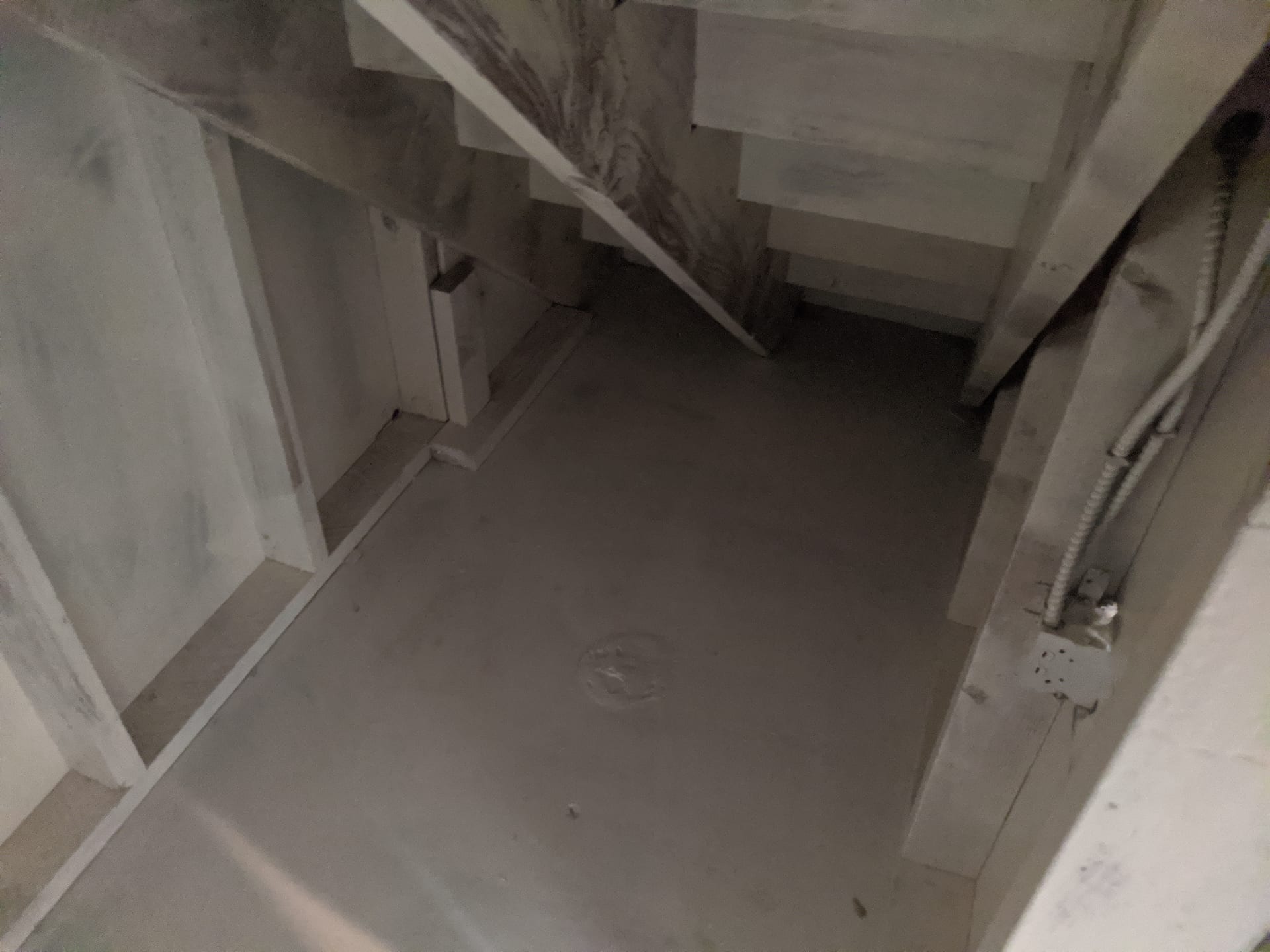 Clean stairwell restoration in progress